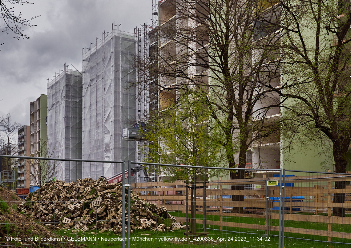 24.04.2023 - Baustelle der Großsanierung Kurt-Eisner-Straße in Neuperlach